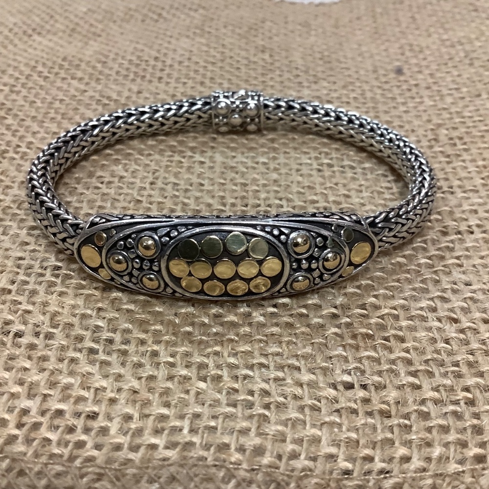 John Hardy Women's Two Tone Dot Jaisalmer Station Bracelet